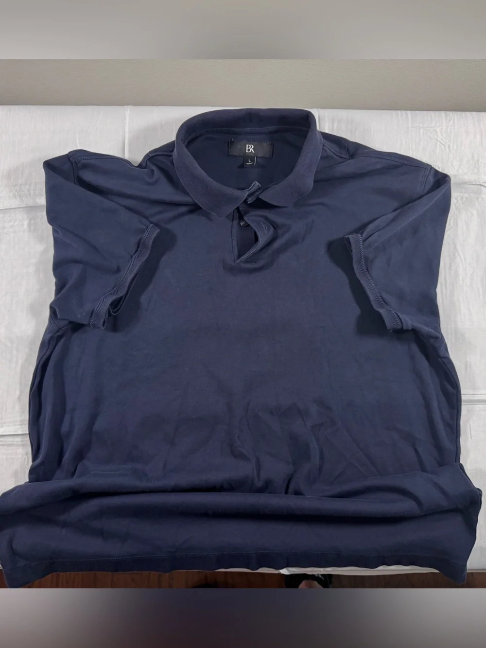 Banana Republic Mainline Men’s Polo Trio — Navy, Gray, Sand